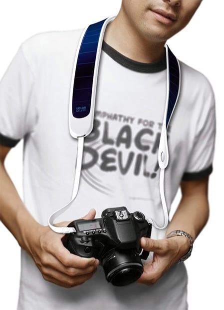solarstrap Solar Camera Strap That Charges Your Camera as You Shoot solarstrap