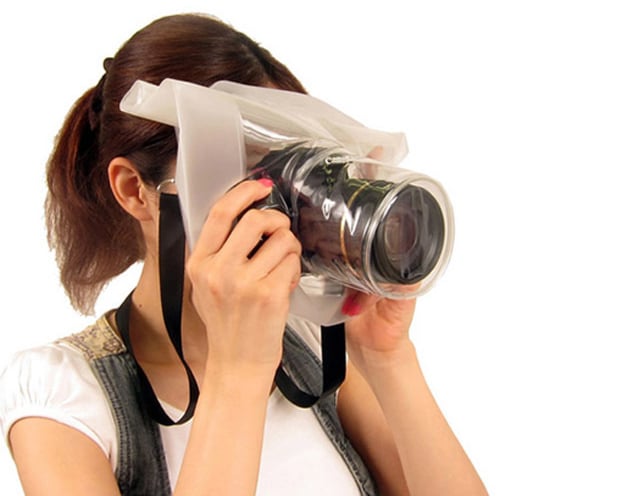 dslr_raincover Humorously Impractical SLR Rain Cover dslr raincover