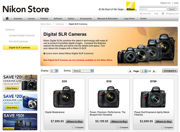 nikonstore Nikon Finally Launches Online Store for Photogs in the United States nikonstore