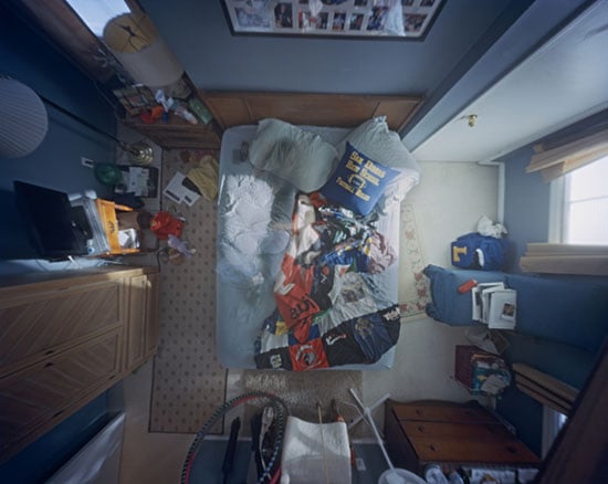 Photographs of Living Spaces Shot with a Ceiling Mounted Pinhole Camera fly3