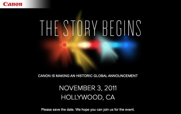 Canon Plans to Announce Something Historic on November 3rd canon