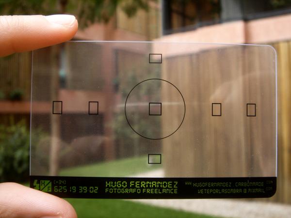 Creative Viewfinder Business Card for a Freelance Photographer viewfinder mini