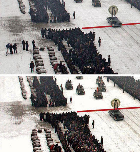 Shocking: North Korea Doctored Photo of Kim Jong ils Funeral doctored2 mini