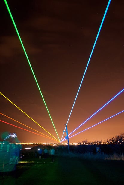 Photos of High Powered Laser Rainbows Projected Across the Night Sky 6798097004 f716f2e669 z copy mini