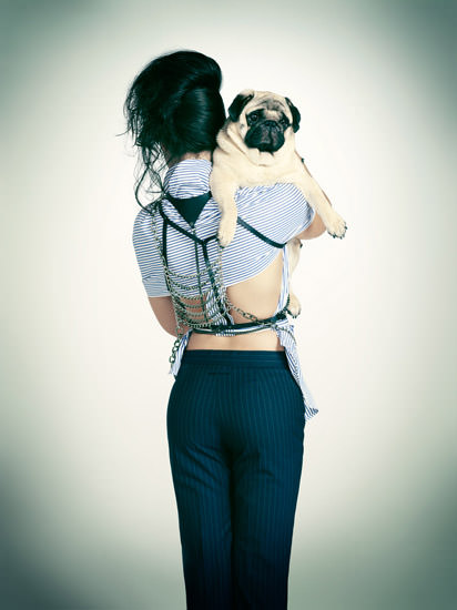 Fashion Photos with Dogs Peering Over Shoulders dog5 mini