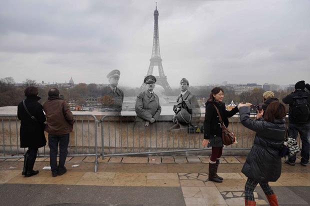 Glimpses of World War 2 Seen Through Photos of Modern Day Europe paris4 mini