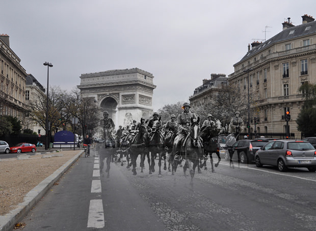 Glimpses of World War 2 Seen Through Photos of Modern Day Europe paris5 mini