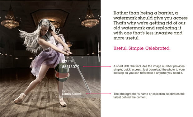 Getty Images Changes Watermark from Annoying Logo to Useful Shortlink gettyinfo mini