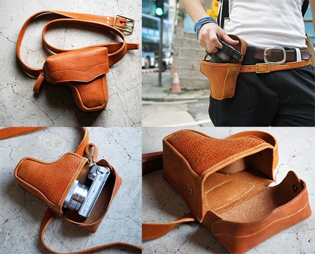 holster_mini A Leather Gun Holster Camera Case Fit for Shooting in the Wild West holster mini