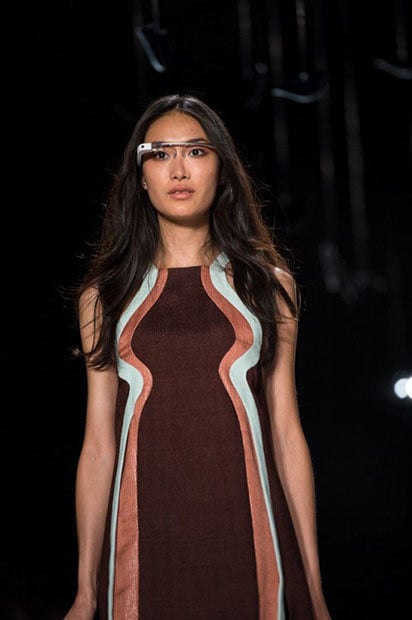 Google Glass Camera Glasses Used by Runway Models as a Fashion Accessory fashion2