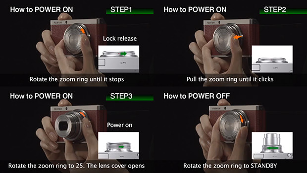 Leaked Fujifilm XF1 Video Shows Twist To Turn On Feature instructional mini