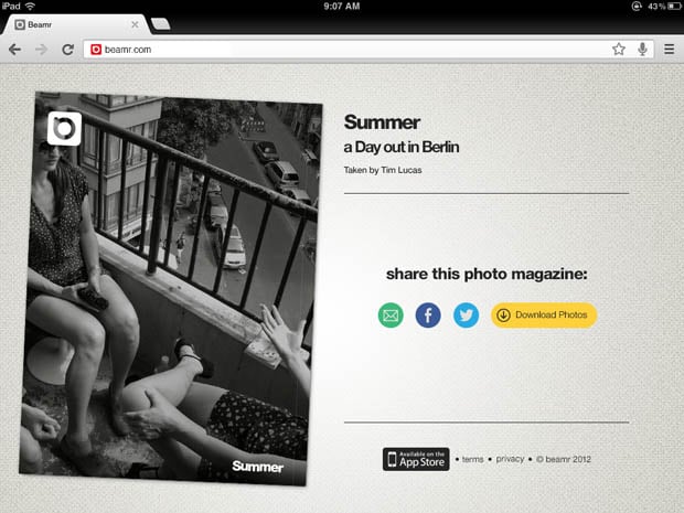 JPEGMini to Launch Beamr: Speedy and Stylish Full Res Mobile Photo Sharing  beamr2