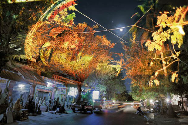 Photos of Faces Projected Onto Trees cambodiatrees 8