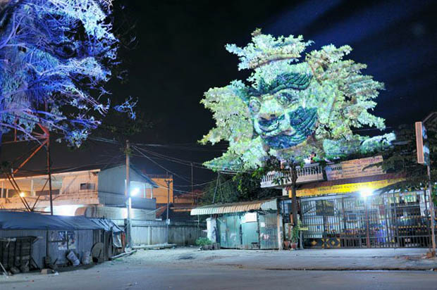 Photos of Faces Projected Onto Trees cambodiatrees 9