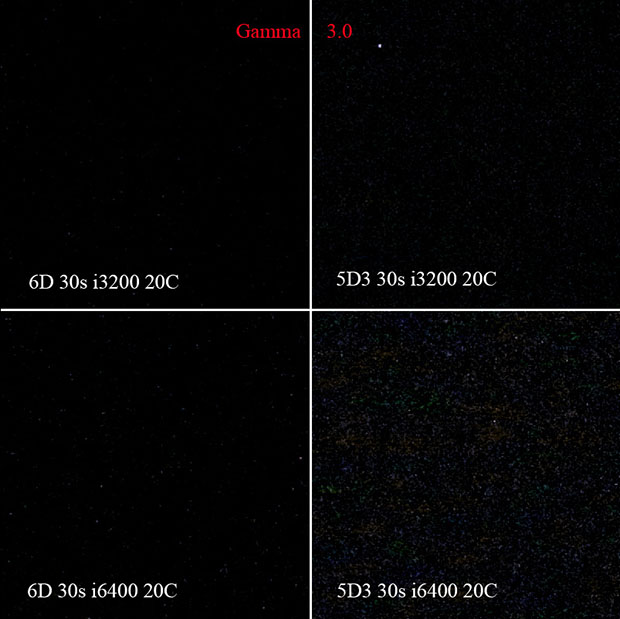 Canon 6D and 5DMk3 Noise Comparison for High ISO Long Exposures 30s