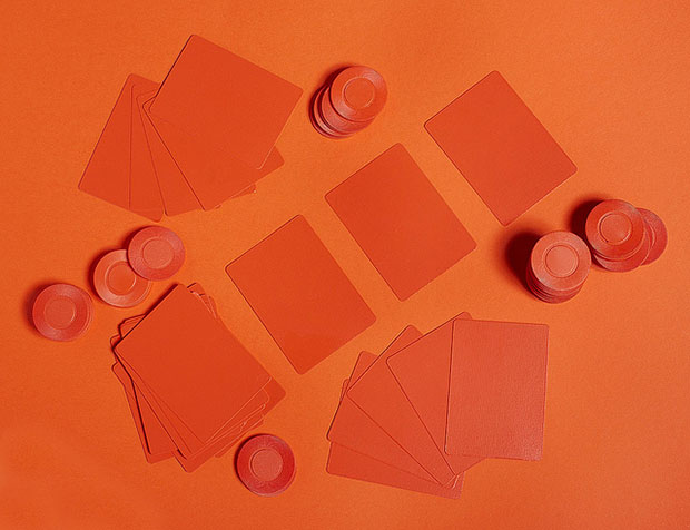 Photographs of Childrens Games Turned Into Single Color Sculptures cards