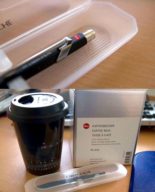 leicacup Spotted: A Leica Branded Pen and Coffee Cup, and a Pentax Q10 Watch leicacup