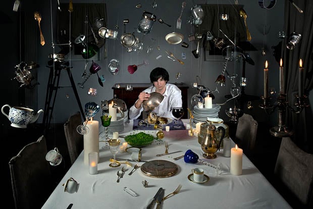 Quirky Portraits of People Surrounded by Swarms of Hanging Objects cerisedoucede 4