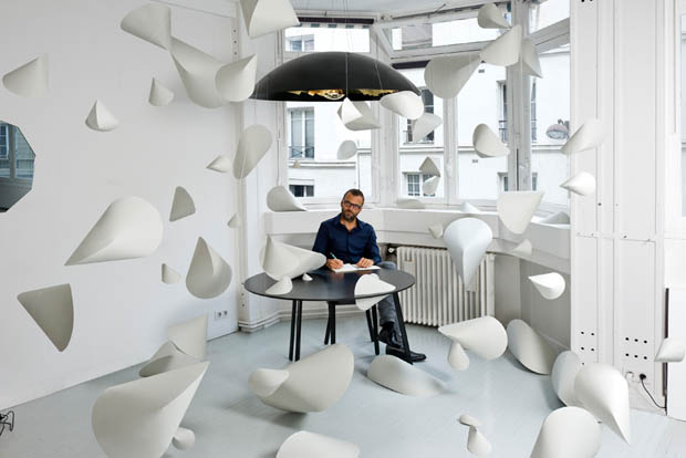 Quirky Portraits of People Surrounded by Swarms of Hanging Objects cerisedoucede 9