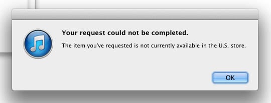 This is what you'll see now when you try to pull up the 500px app in iTunes