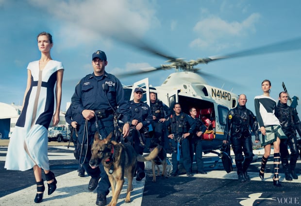 Vogue Honors Sandy First Responders with Controversial Photo Shoot vogue2
