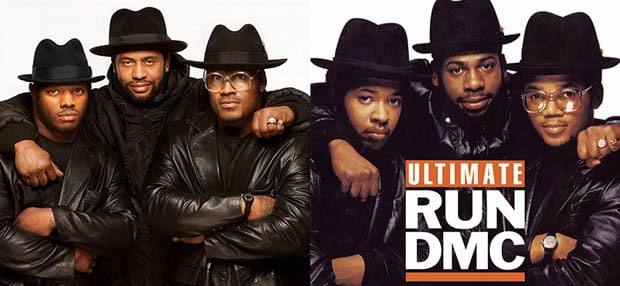 Famous Album Cover Photos Recreated with Famous Athletes NFL and Run DMC1 side by side