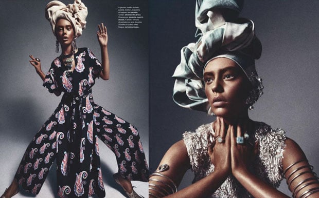 Fashion Mag Uses Photos of White Model to Illustrate African Queen Editorial africanqueen2