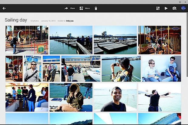 Viewing the photos in an album