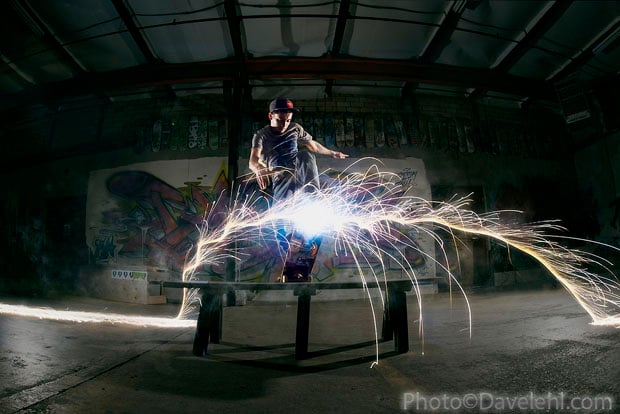 Using Fireworks to Create Action Packed Skateboarding Photographs skate1