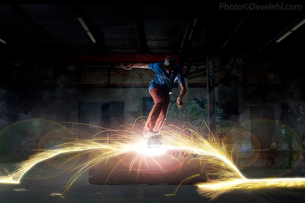Using Fireworks to Create Action Packed Skateboarding Photographs skate3
