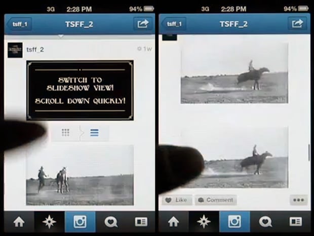 Instagram's Photo Feed Can Be Used as a Silent Film Viewer