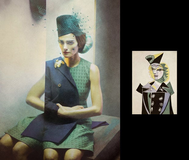 Clever Fashion Photographs in the Style of Picasso Paintings picasso