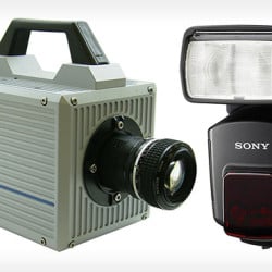 What a Camera Flash Looks Like in Super Slow Motion