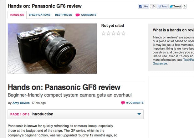 Panasonic Lumix GF6 Photos and Specs Leaked by Review Site Panasonic Lumix GF6 Photos and Specs Leaked by Review Site techradar